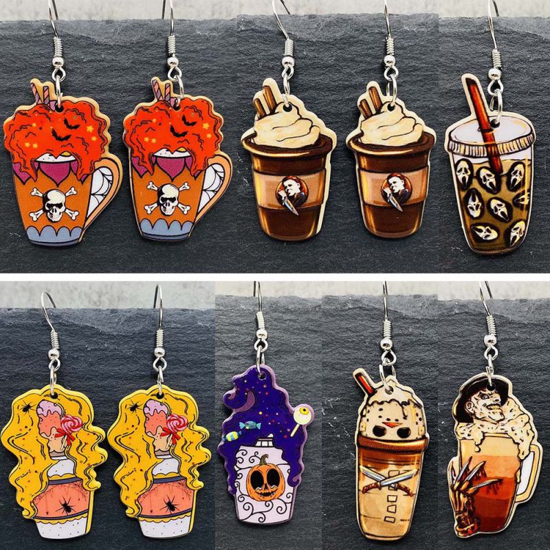 Pendientes De Calavera De Acrílico