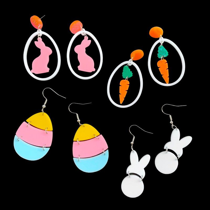 Pendientes Colgantes De Huevo De Color Acrílico