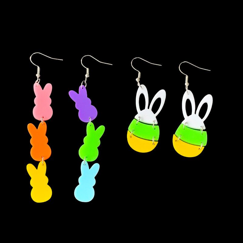 Pendientes Conejo Color Acrílico