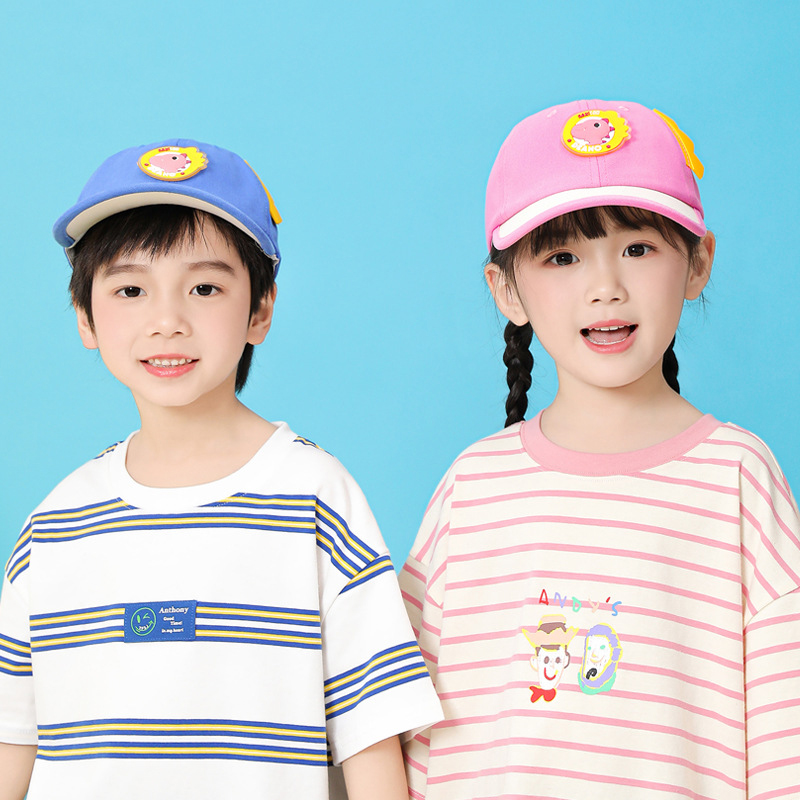Gorra De Béisbol Para Niños Con Dibujos Animados De Bloques De Color De Algodón