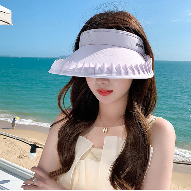 Sombrero Para El Sol Para Niños Con Tapa Vacía De Ala Grande De Encaje