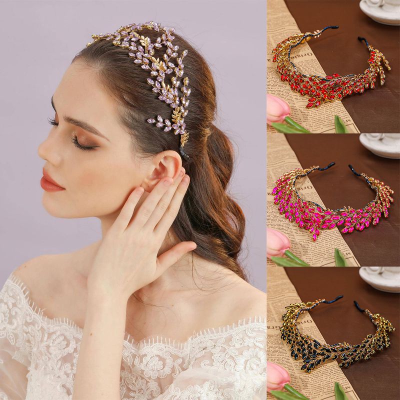Diadema Trenzada Con Strass Geométricos