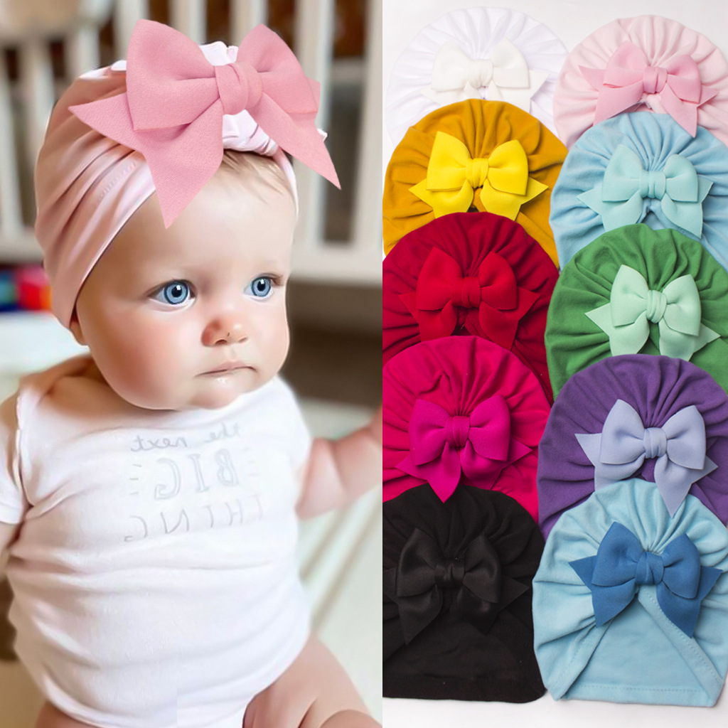 Gorro Fetal Infantil Con Lazo De Tela