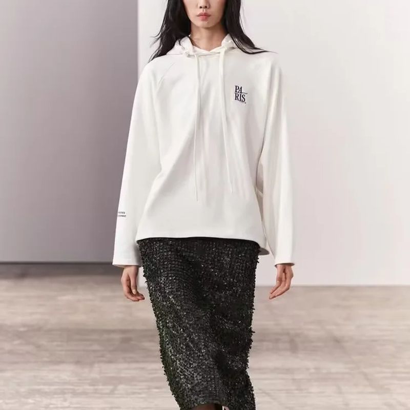 Sudadera Con Capucha Y Bordado De Poliéster