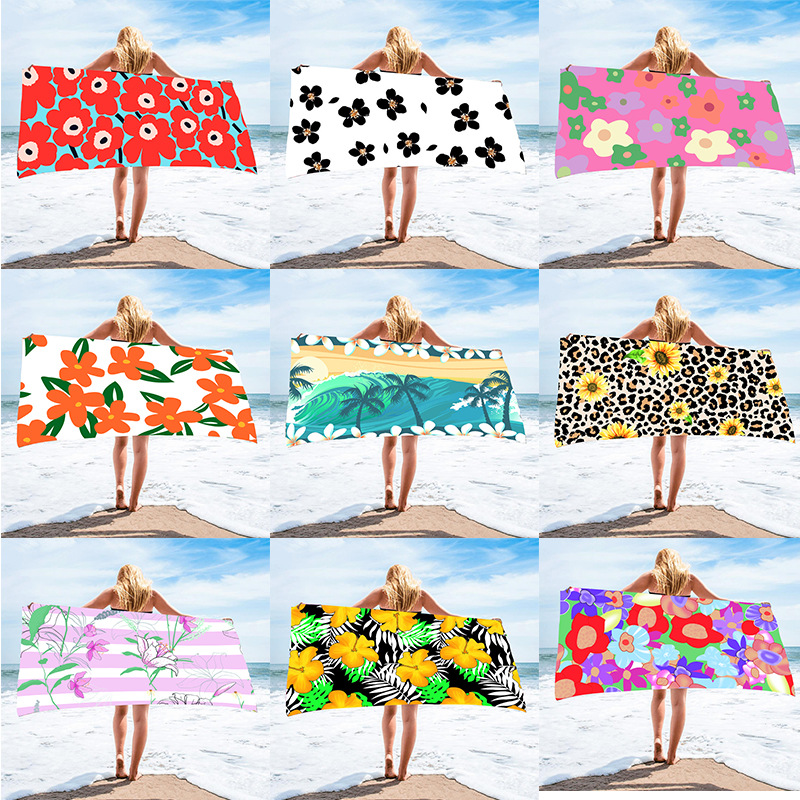 Toalla De Baño Estampada De Poliéster