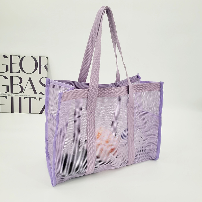 Fashion Milky Polycotton Hollow Large Capacity Shoulder Bag