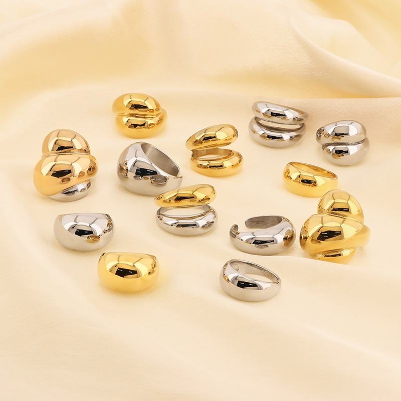 Fashion 1# Titanium Steel Curved Ring