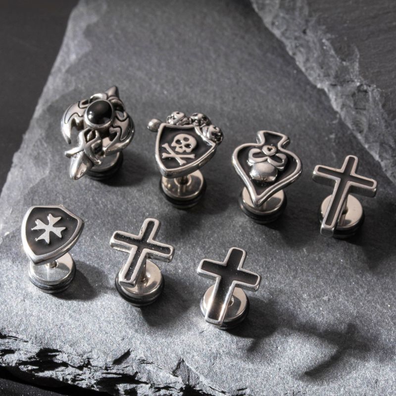 Fashion 3# Stainless Steel Geometric Men's Earrings (single)