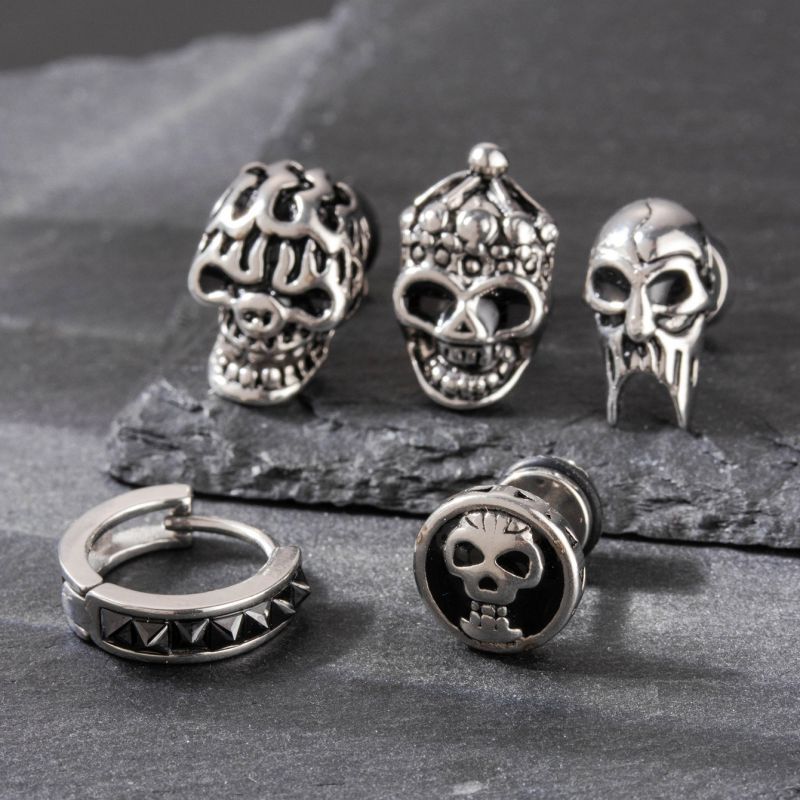 Fashion 4# Stainless Steel Geometric Men's Earrings (single)