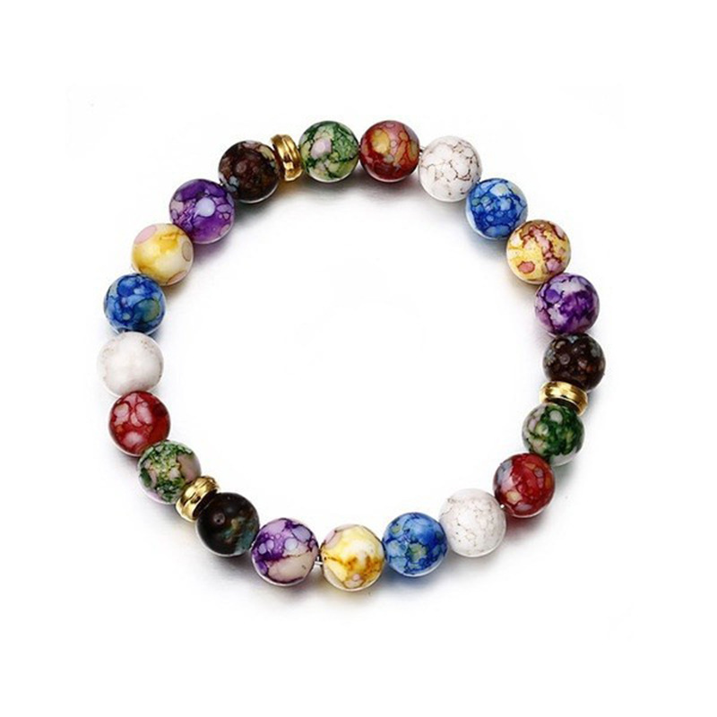 Pulsera De Cuentas De Ónix Geométrico