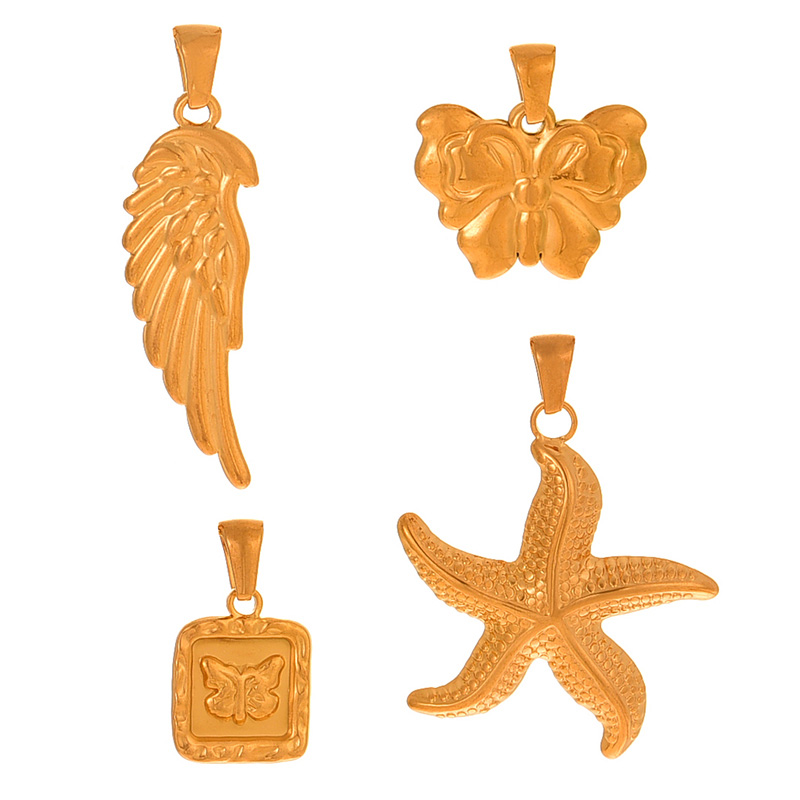 Accesorios Colgantes De Estrella De Mar De Acero Titanio