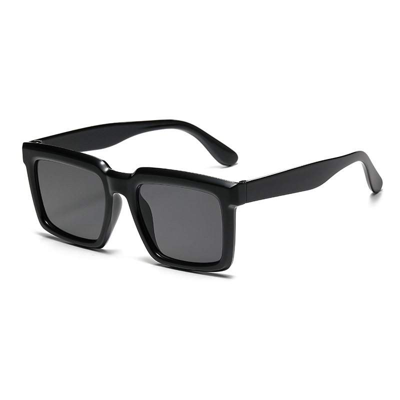 Fashion Black Gray Large Square Sunglasses