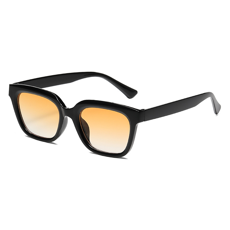 Fashion Black Gray Square Small Frame Sunglasses