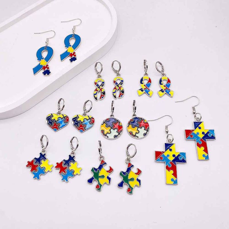 Pendientes Cruzados Con Gota De Aceite De Aleación