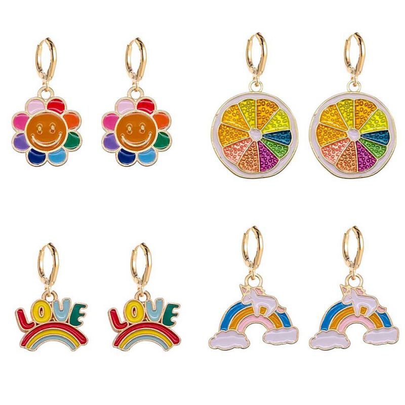 Pendientes Geométricos De Gota De Aceite De Metal