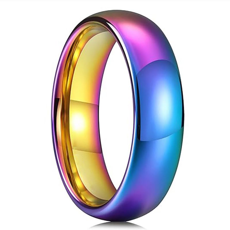 Anillo Redondo Geométrico De Metal