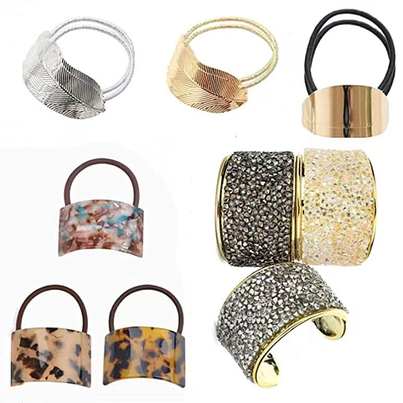 Fashion 3# Geometric Diamond Geometric Curved Hair Rope