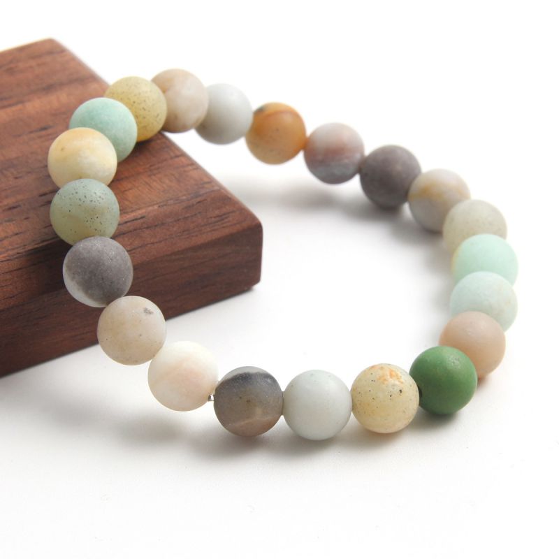 Fashion Amazonite Geometric Beaded Men's Bracelet