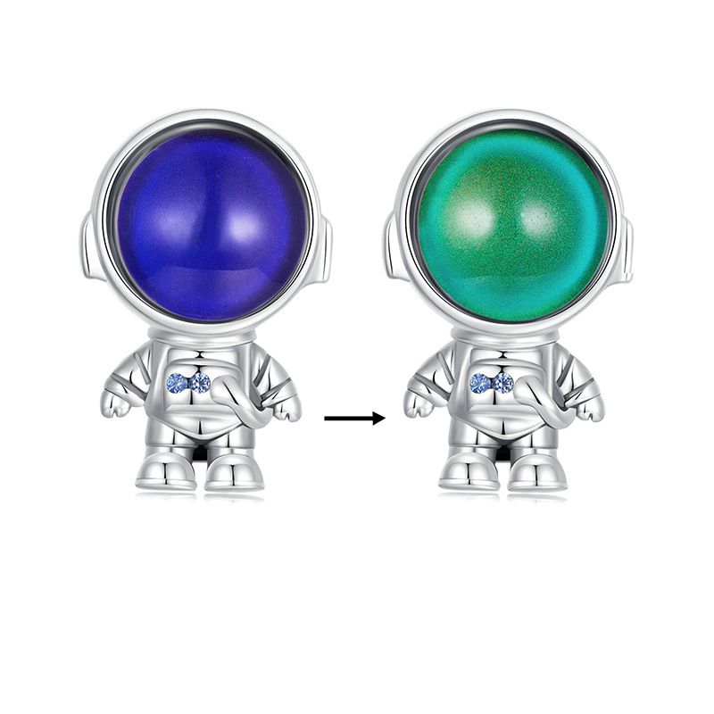 Colgante Astronauta Thermostone De Plata