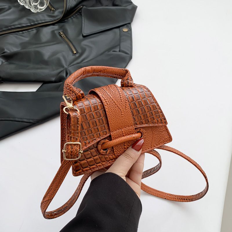 Fashion Orange Color Pu Flap Crossbody Bag