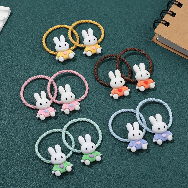Fashion 5 Pairs Pack Children's Rabbit Hair Rope Set