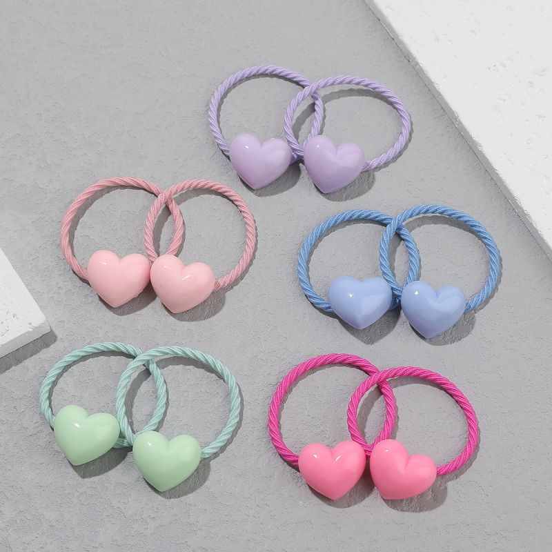 Fashion 5 Pairs Pack Children's Love Hair Rope Set