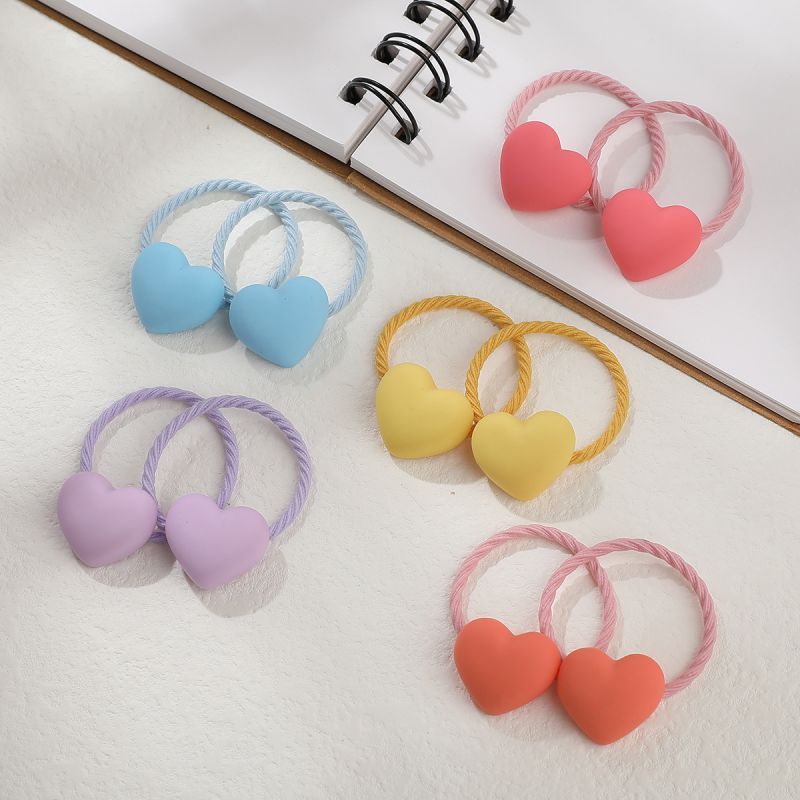 Fashion 5 Pairs Pack Children's Love Hair Rope Set