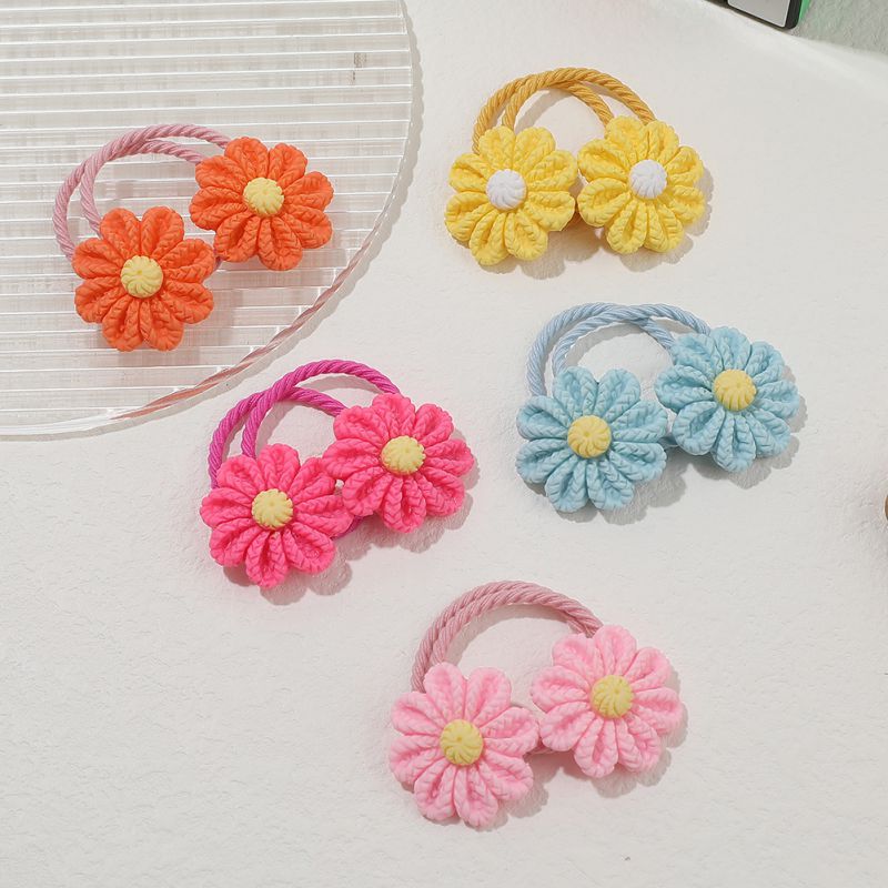 Fashion 5 Pairs Pack (picture Version) Children's Flower Hair Rope Set