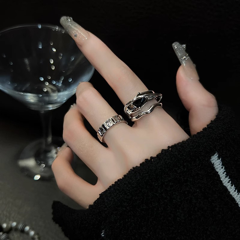 Fashion Size 11 Open Ring Copper And Diamond Geometric Open Ring