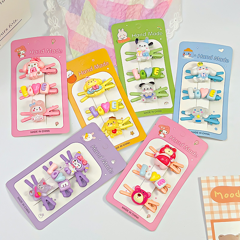 Fashion 11# Pacha Dog Pin Series (with Cardboard) 3d Cartoon Children's Hairpin Set