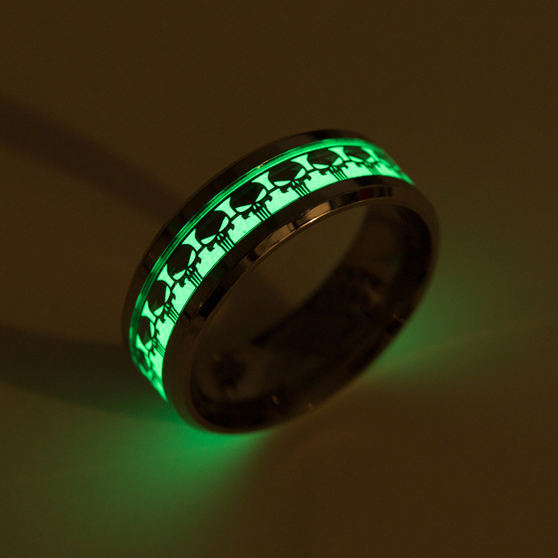 Fashion Silver Stainless Steel Round Men's Ring