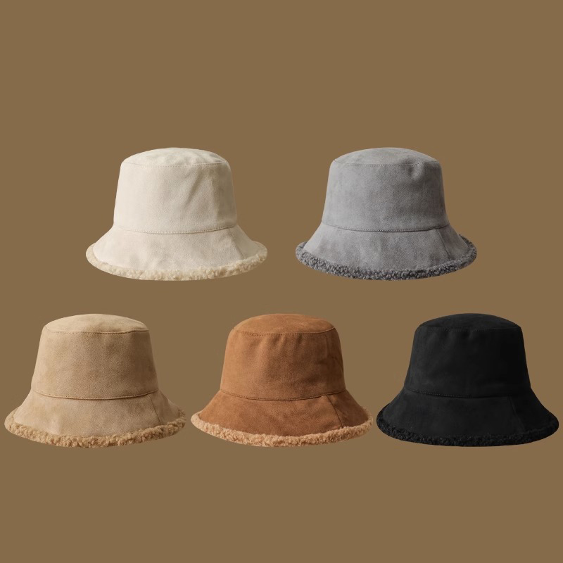 Sombrero De Pescador De Poliéster Sherpa De Doble Cara