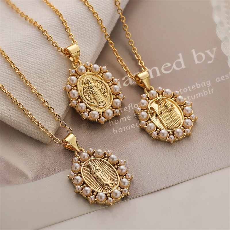 Fashion 6# Copper Inlaid Zirconium Geometric Necklace