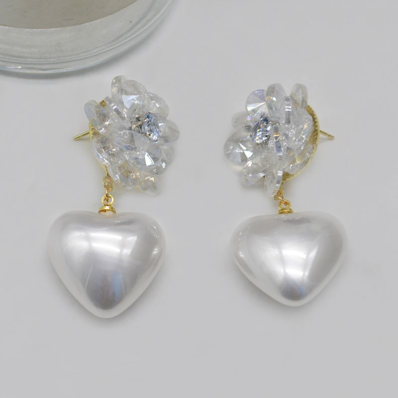 Pendientes De Flores De Amor De Cristal Geométrico