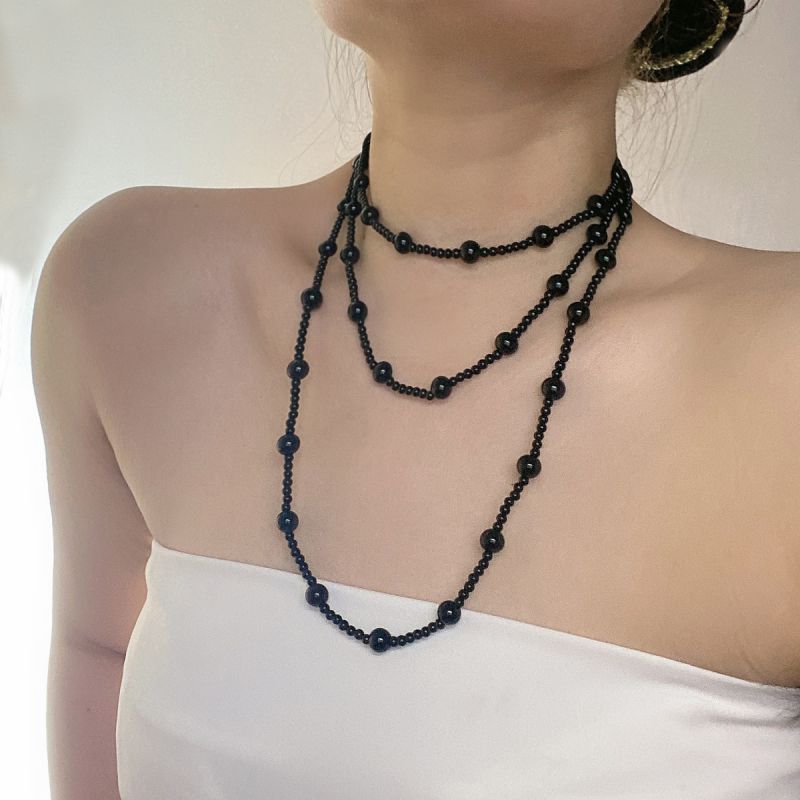 Collar De Patchwork Con Cuentas Y Varias Capas