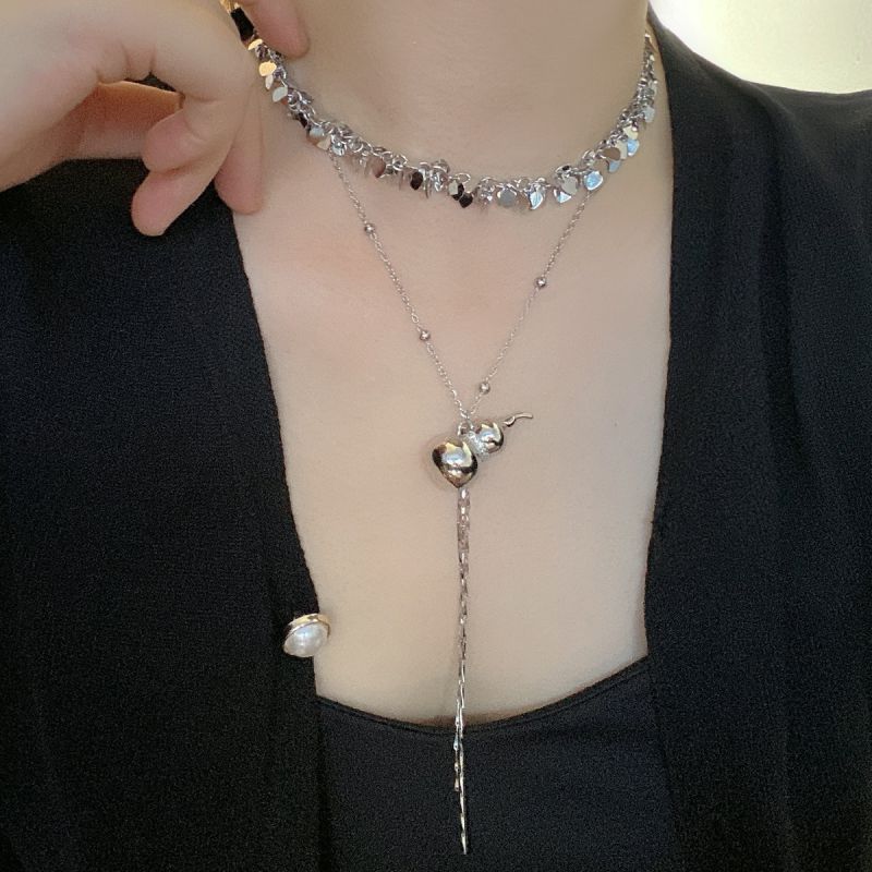 Collar De Calabaza De Amor Con Lentejuelas De Metal