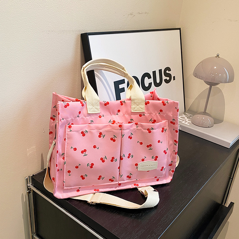 Bandolera De Gran Capacidad Con Estampado De Lona