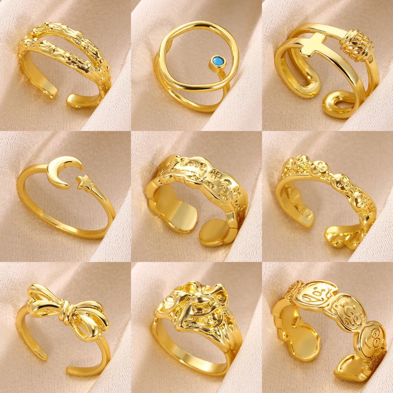 Fashion 1# Stainless Steel Geometric Open Ring