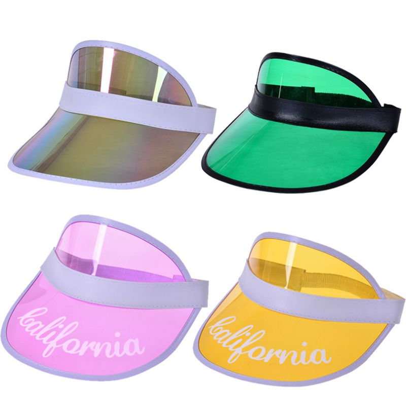 Fashion Orange Pvc Large Brim Empty Top Sun Hat