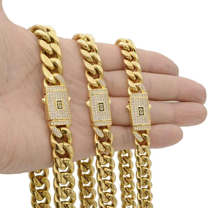 Fashion 6mm21cm Bracelet Stainless Steel Chain Men's Necklace