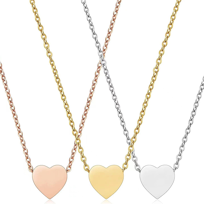 Fashion Steel Color Necklace Stainless Steel Love Necklace