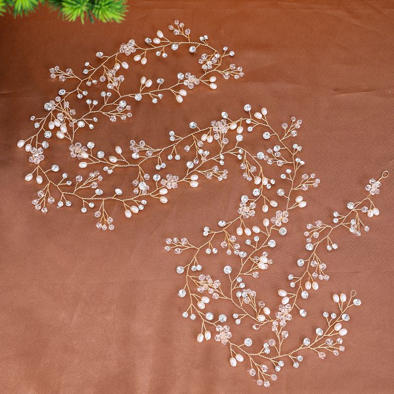 Diadema Trenzada Con Diamantes De Imitación