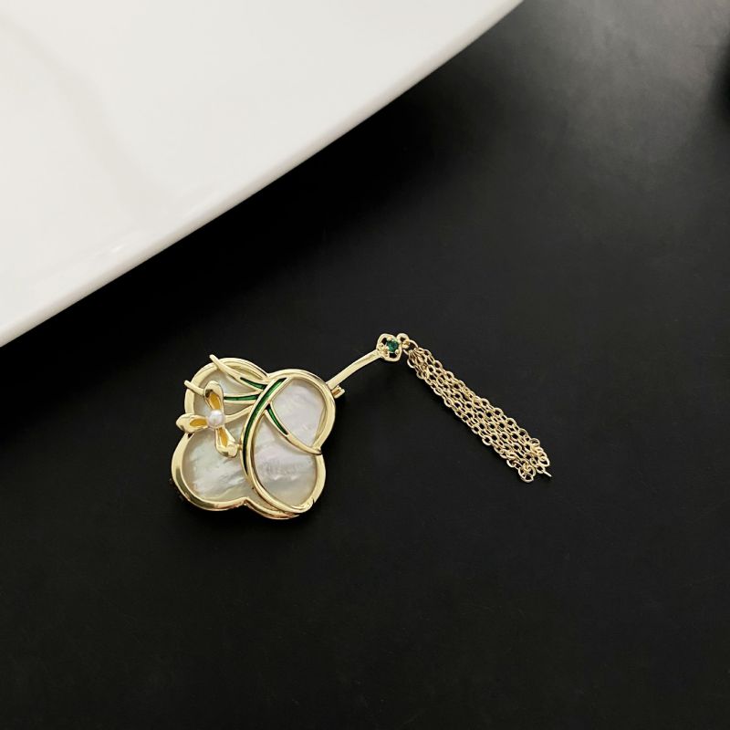 Broche Orquídea De Cobre