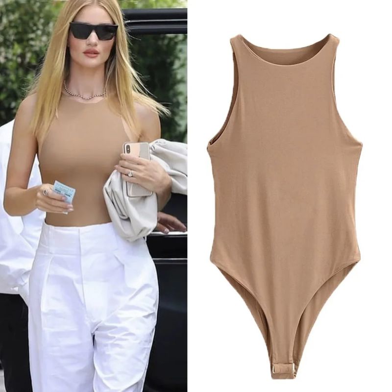 Body De Punto Con Cuello Halter
