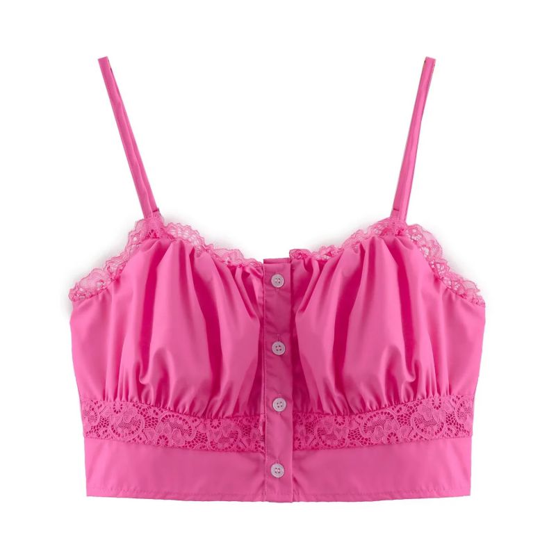 Camisola De Encaje Con Paneles