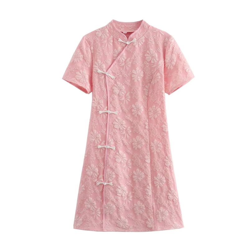 Falda Con Cuello Levantado En Jacquard De Poliéster