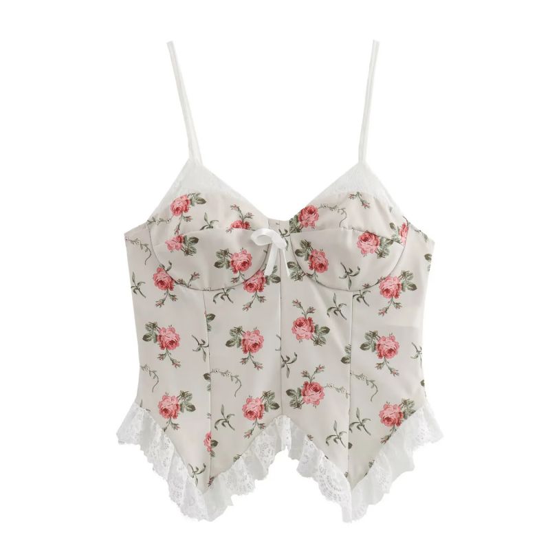 Camisola Con Estampado De Encaje