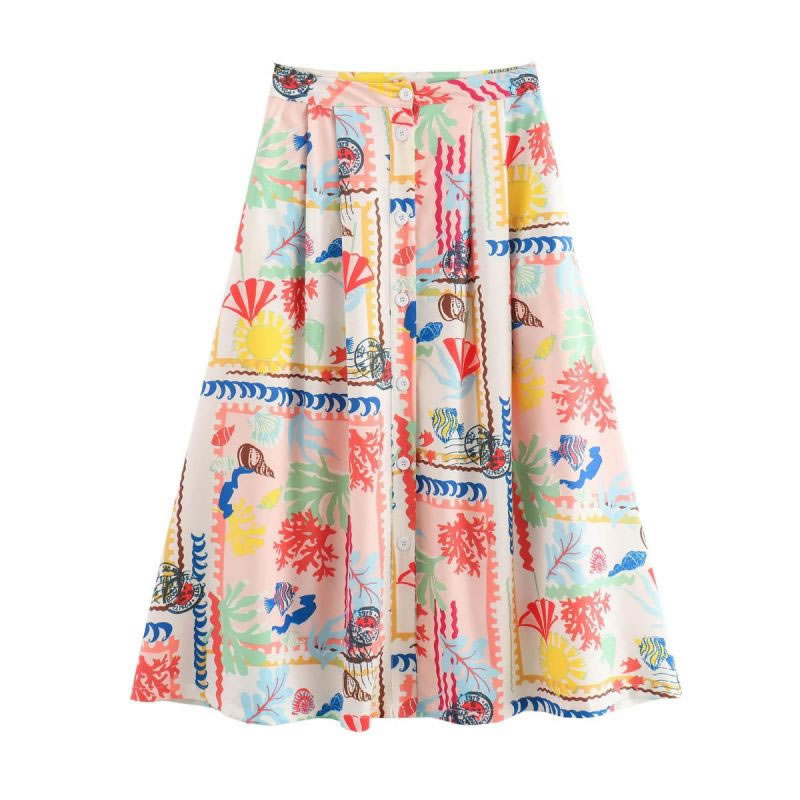 Fashion Printing Polyester Printed Skirt