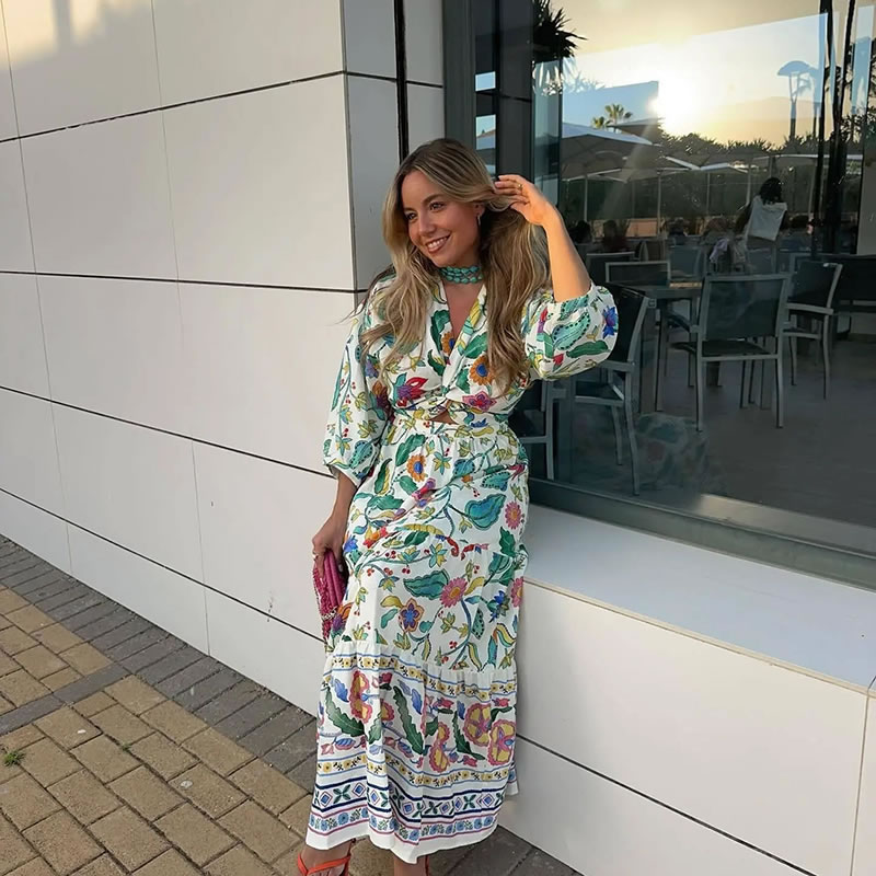 Fashion Printing Polyester Printed Long Skirt