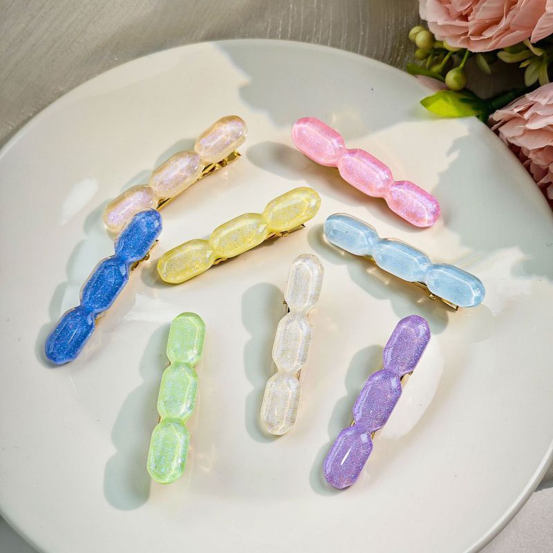 Fashion 9/sea Blue Resin Geometric One-word Children's Hairpin